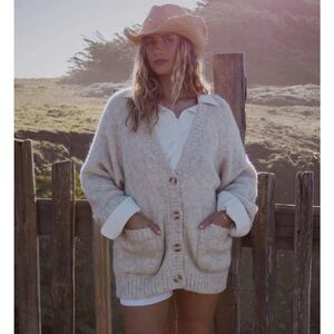 Rumored Jackson Hole Cardigan Sweater NWT oat